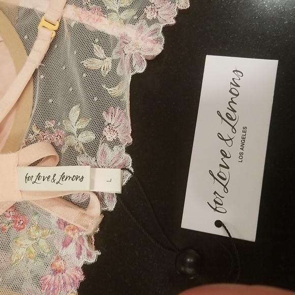 💕FOR LOVE AND LEMONS x VS💕 April Bloom Bustier ~ Pink Floral Large L NWT - Picture 13 of 15